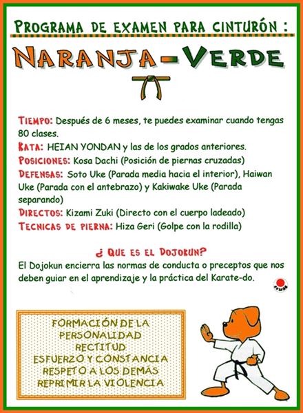 Cinturon Naranja-Verde